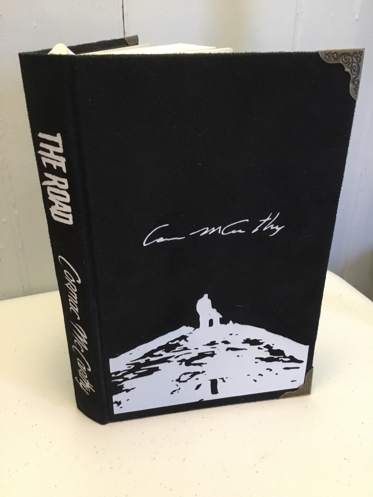 The Road, Cormac McCarthy, Hand Bound in Suede, Deluxe Hardcover Edition