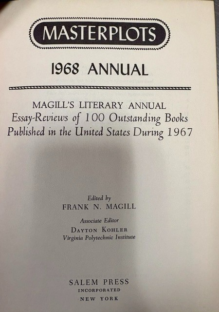 Masterplots Digests of World Literature ~ Complete 15 vol set + 5 Annuals 64-68