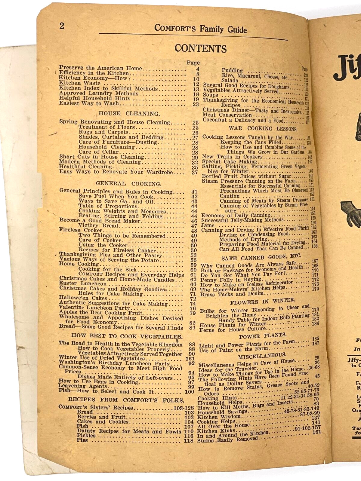 Comfort’s Home Makers Help Family Guide Recipes Vintage Copyright 1919-192 pages