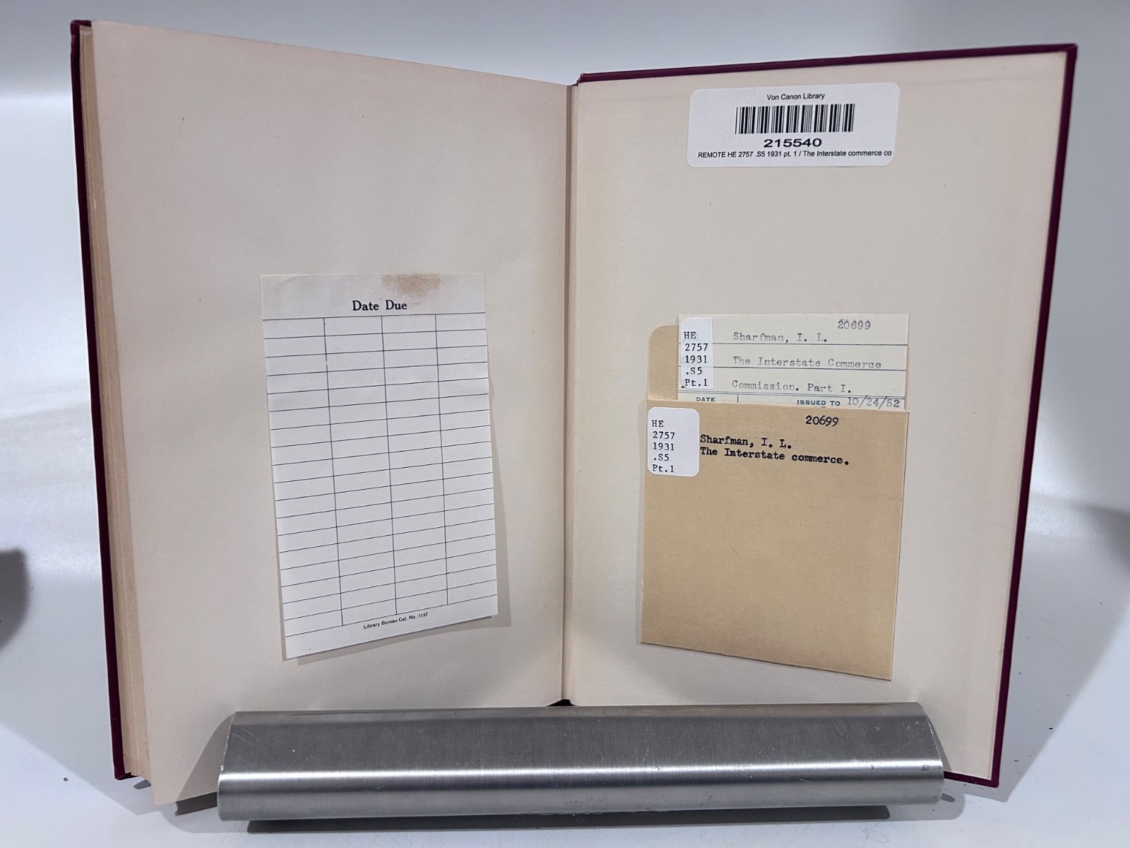 Sharfman: Interstate Commerce Commission, Commonwealth Fund 1931, 5 Vols.