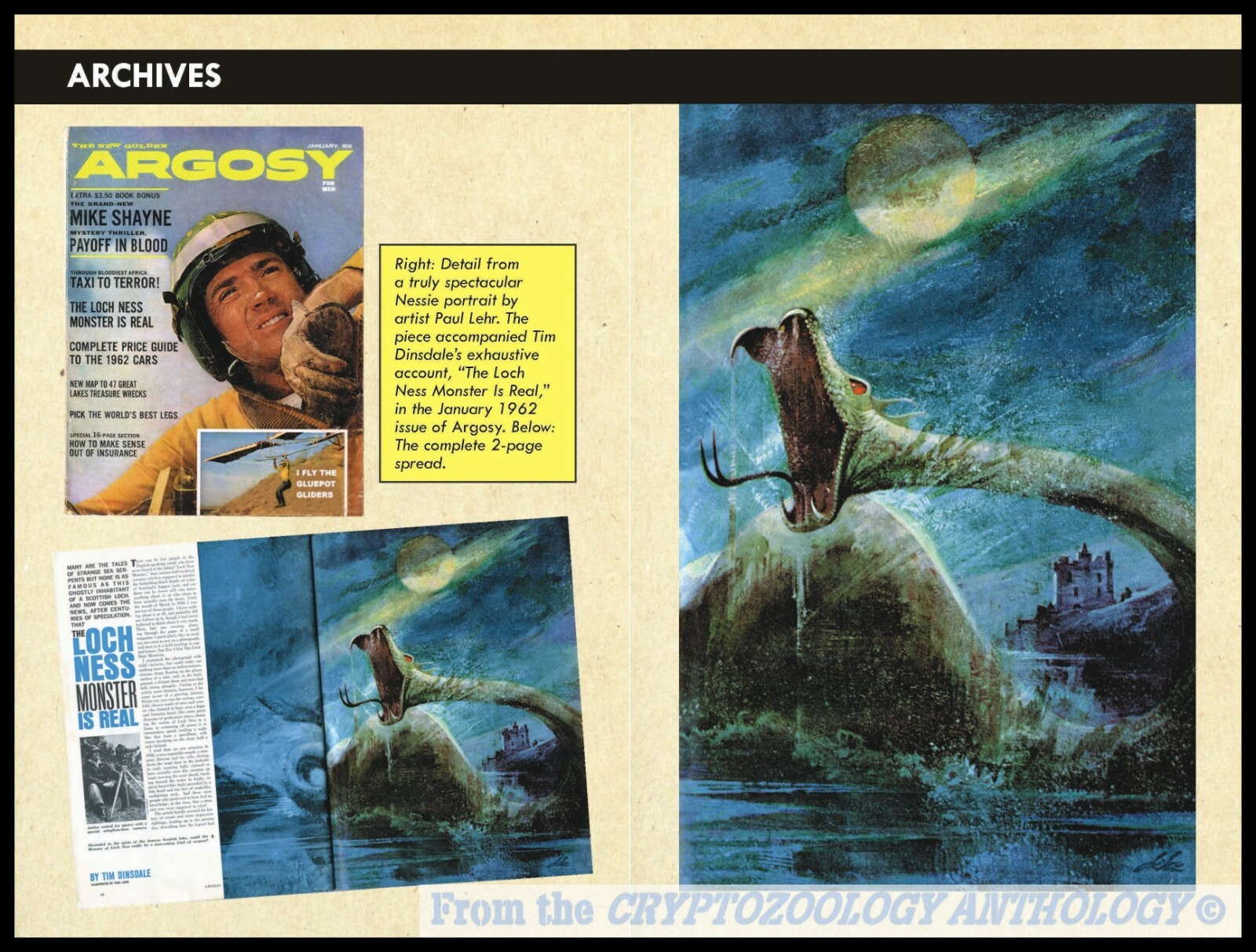 CRYPTOZOOLOGY ANTHOLOGY: classic monster stories & art, BIGFOOT, etc. Paperback