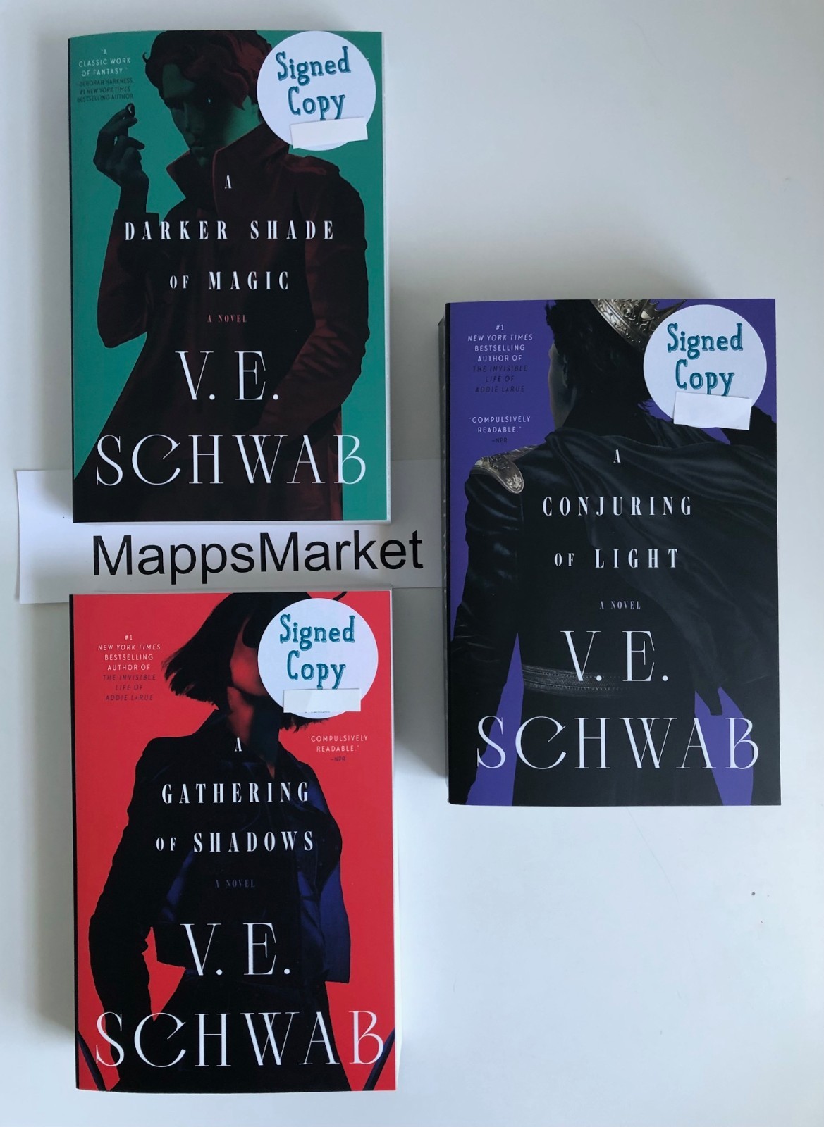 SIGNED A Darker Shade of Magic Trilogy by V.E. SCHWAB (2023, Trade Paperback)