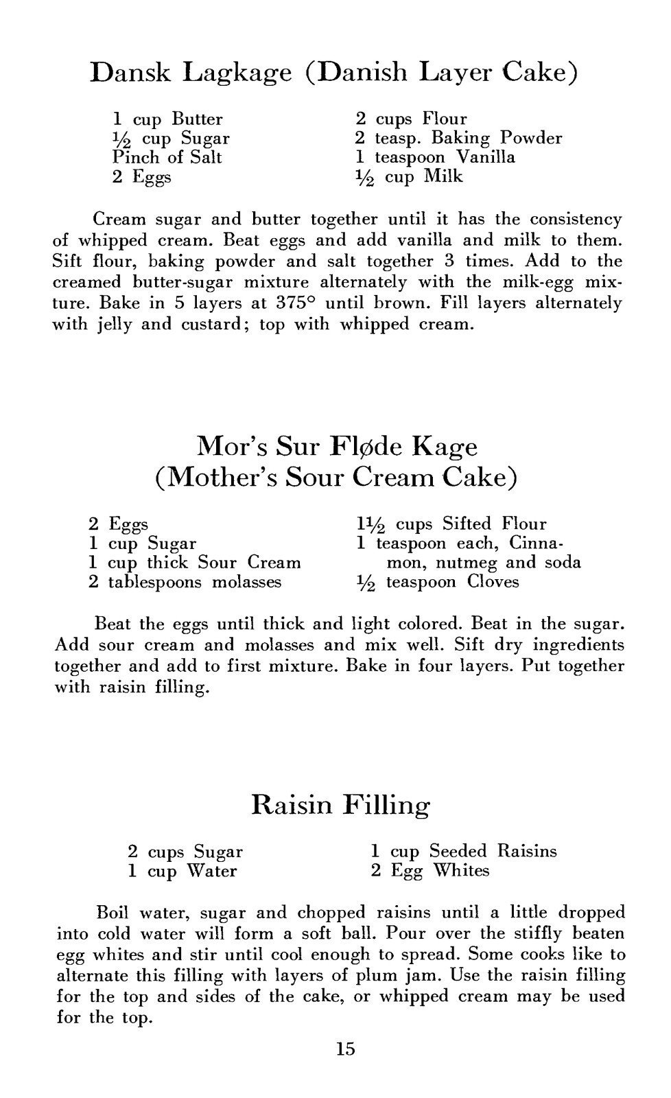 1900 Danish Cook Book 62 Pages