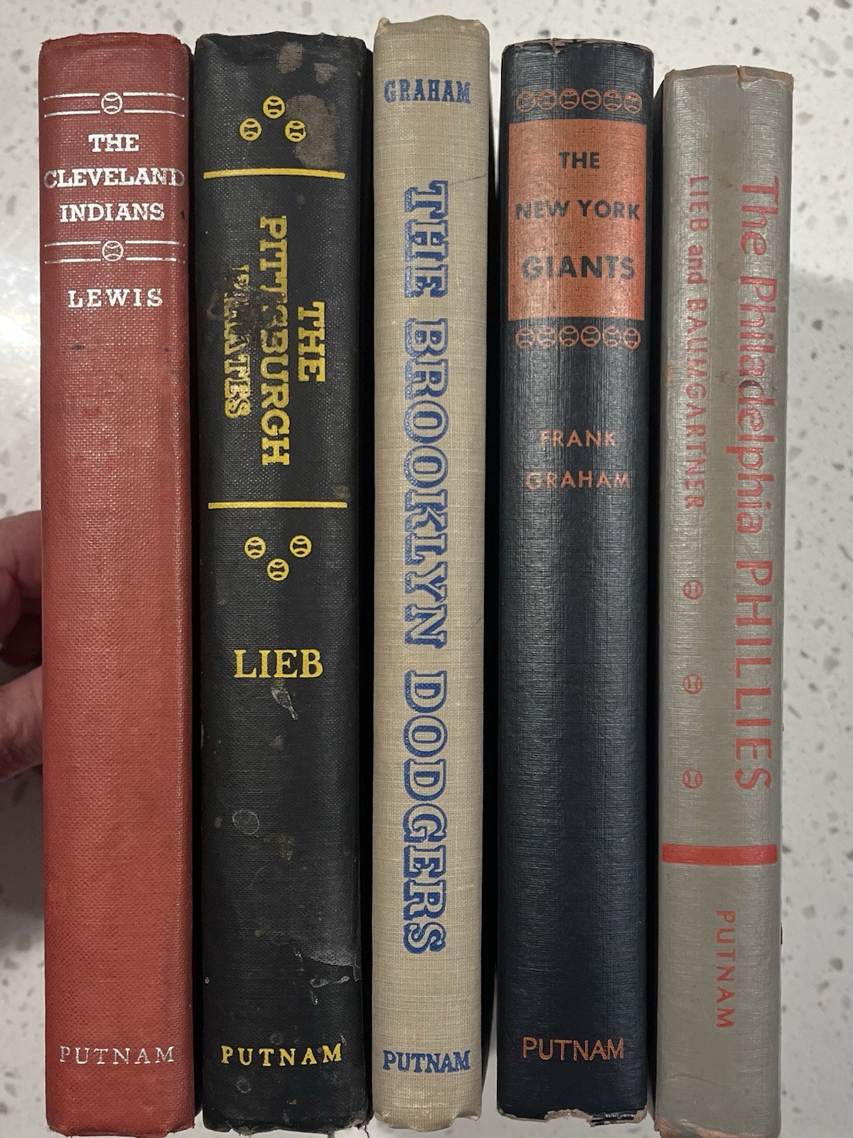 Lot Of (5) Putnam MLB Baseball Team Books