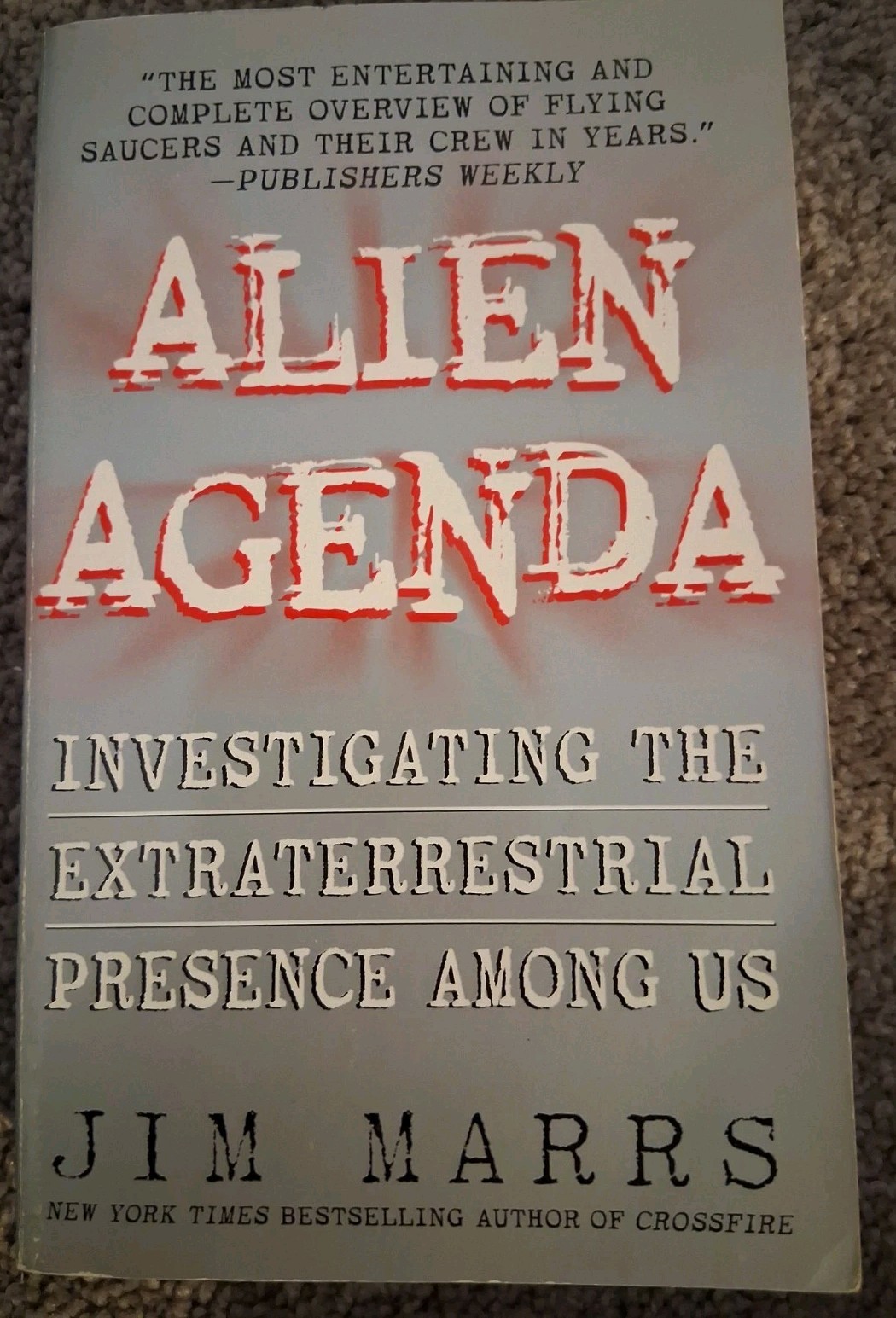 Lot of 4 Jim Marrs Books – Conspiracy Theory Books – Alien Agenda, Crossfire