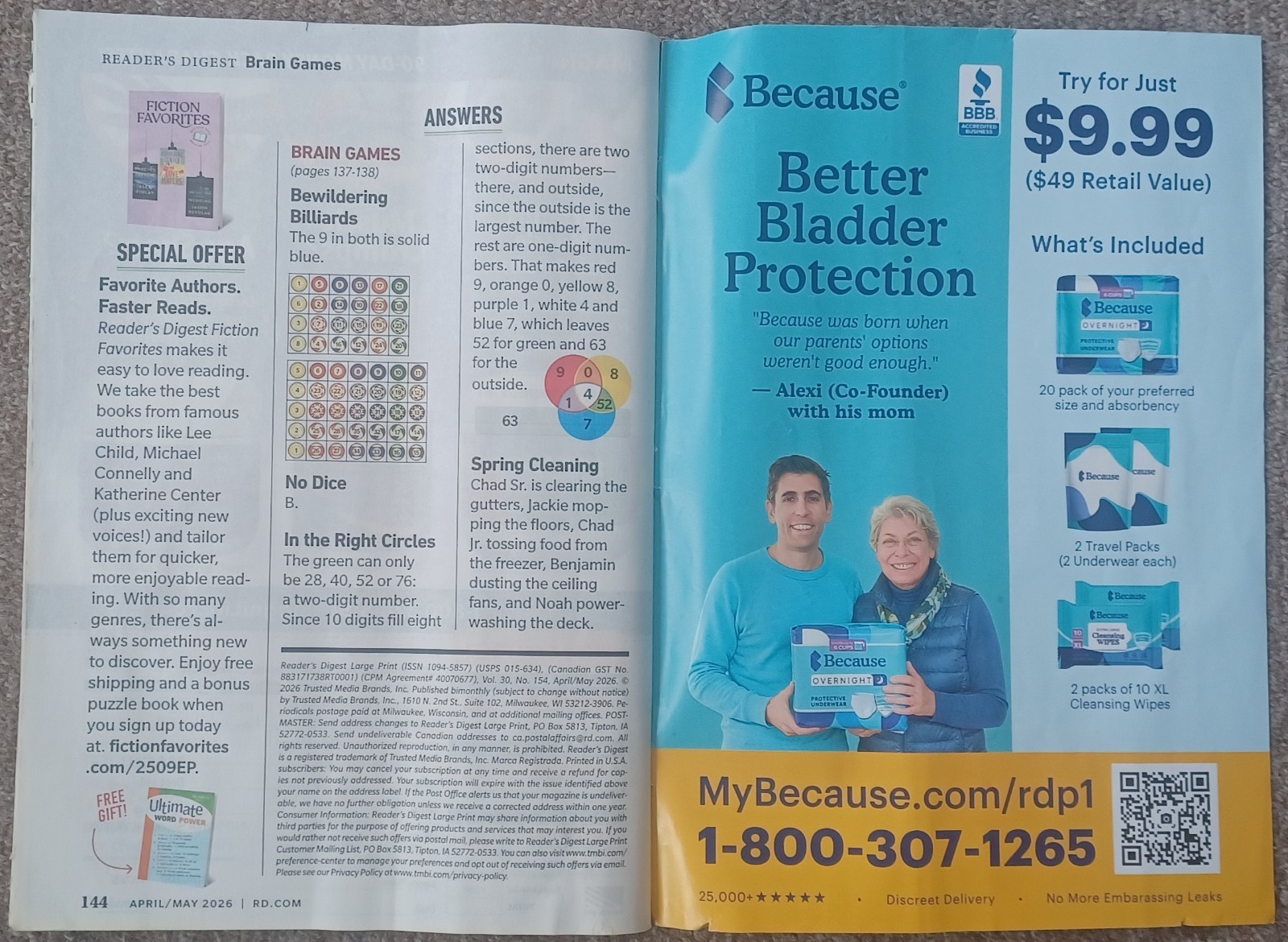 Reader’s Digest Large Print Magazine April May 2026 Making Friends with AI
