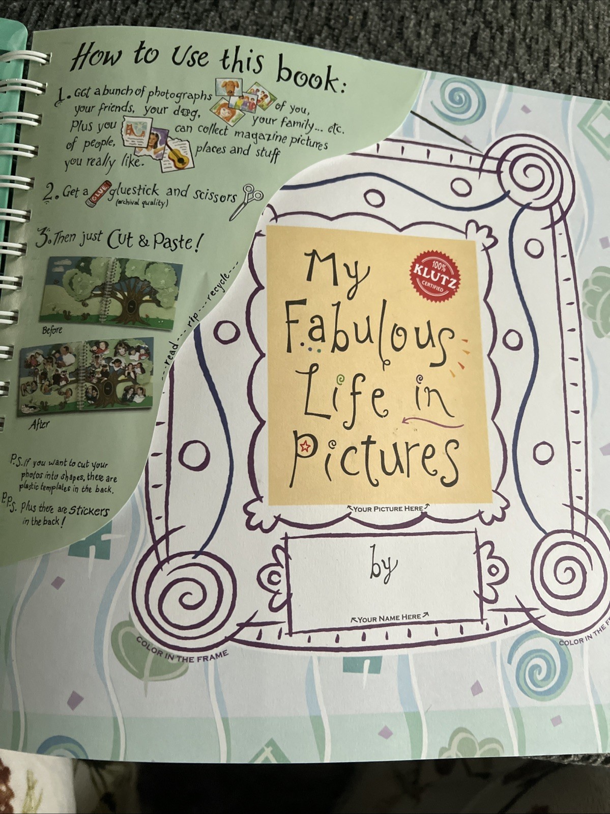 MY FABULOUS LIFE IN PICTURES (KLUTZ) By The Editors Of Klutz Excellent(F2)