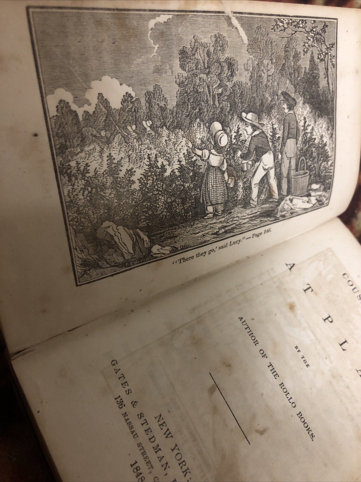Lucy At Play Jacob Abott 1848 Hardcover Illustrated VG