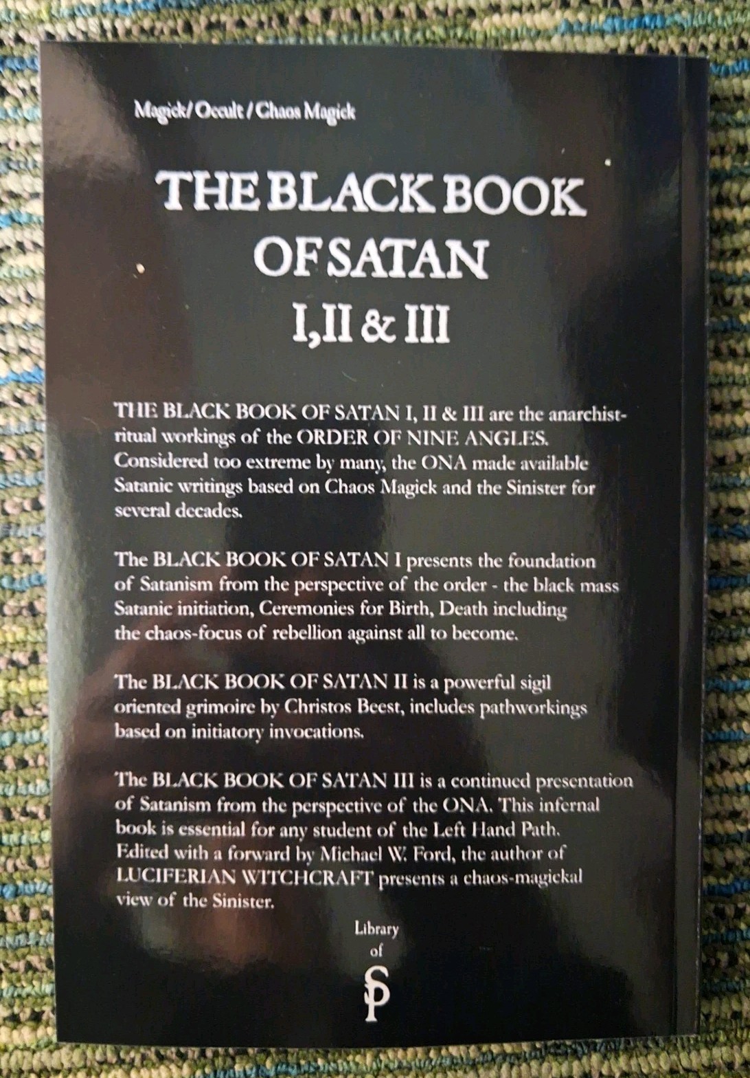 Black Book Of Satan forward by Michael W. Ford Reprint Order of Nine Angles O9a