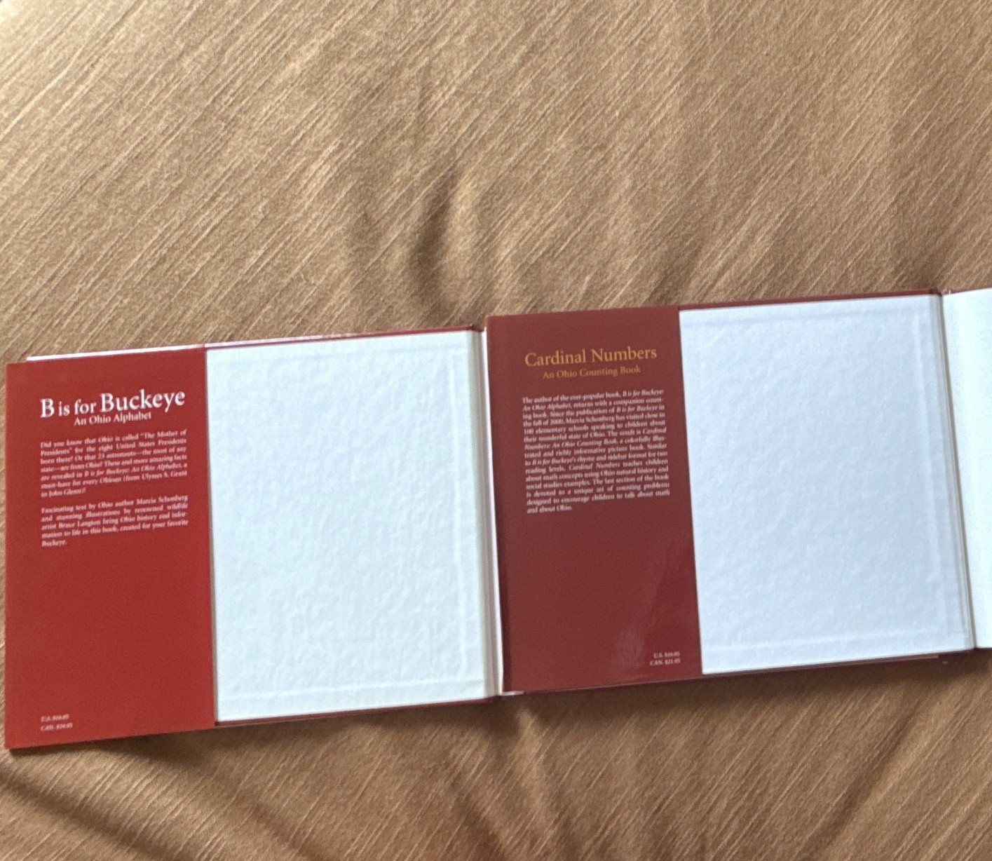B Is for Buckeye + Cardinal Numbers HC Illustrated Lot 2 Ages 4-10 Brand New!!