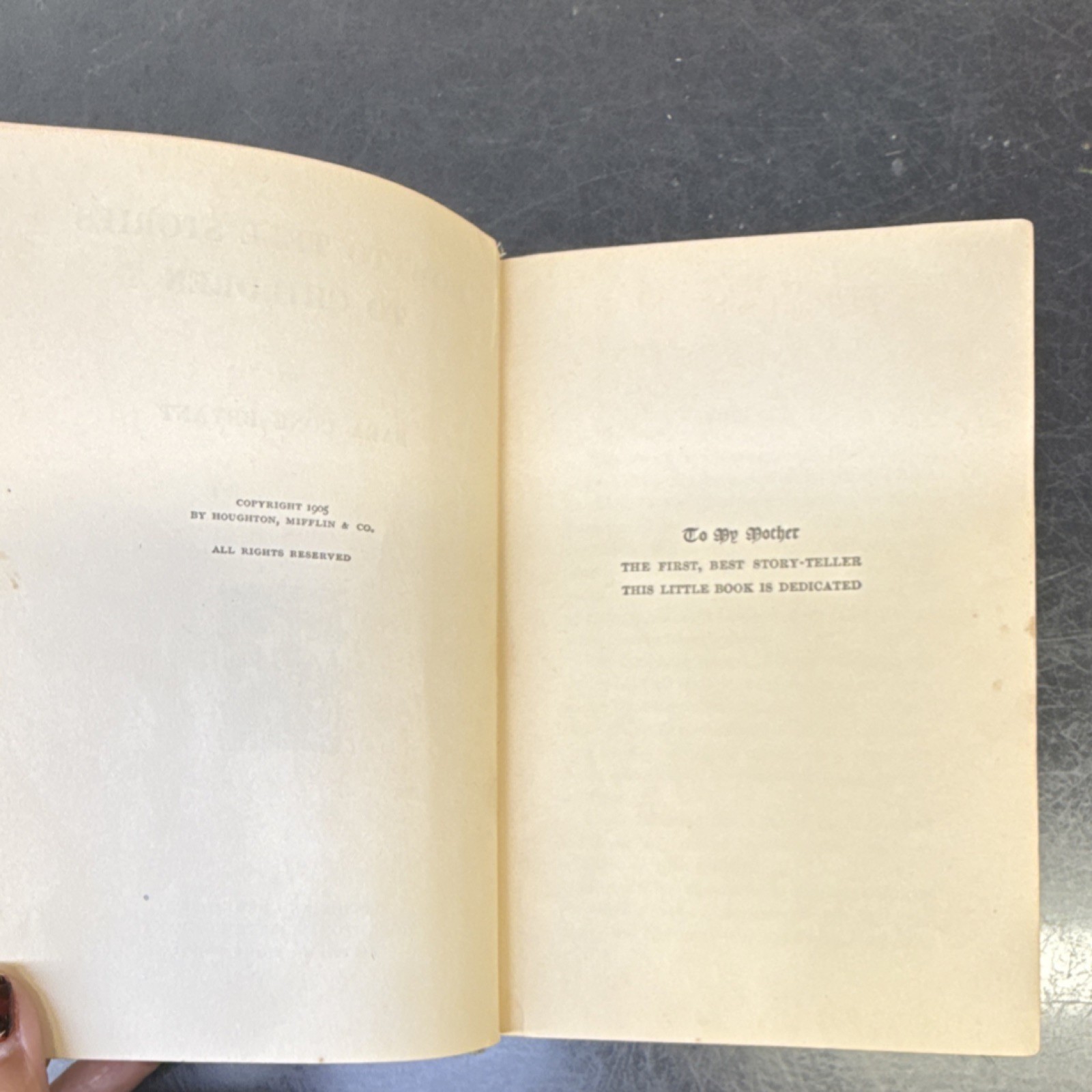 Sara Cone Bryant How to Tell Stories to Children Houghton Mifflin 1905 HC Ins