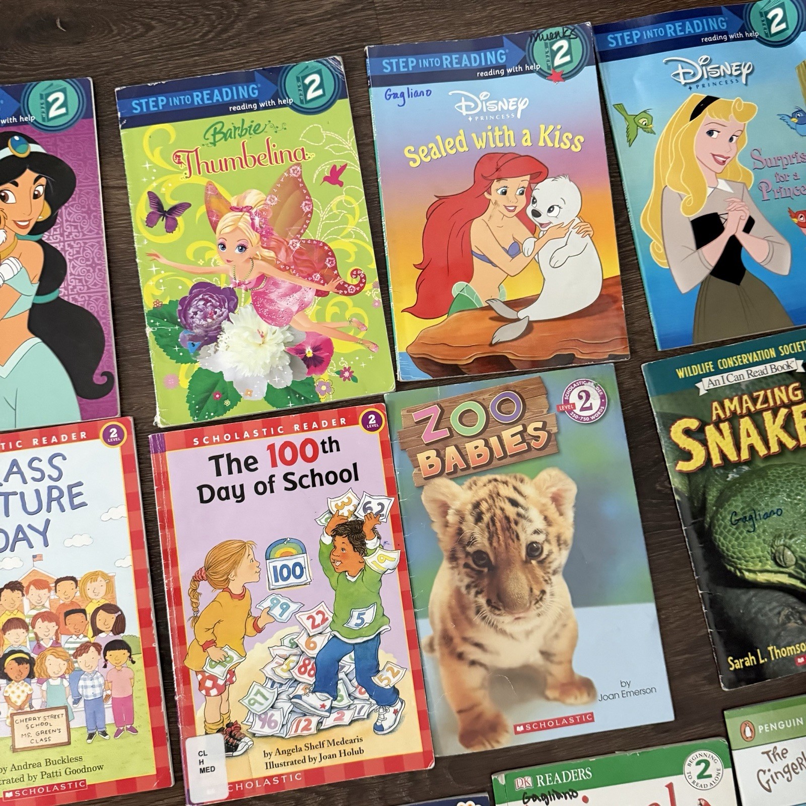 30 Level 2 Girl Readers Lot Disney Barbie I Can Read Step Into Reading Books