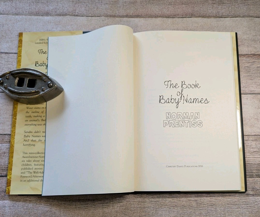 The Book Of Baby Names Norman Prentiss Special Signed 1st Edition Cemetary Dance