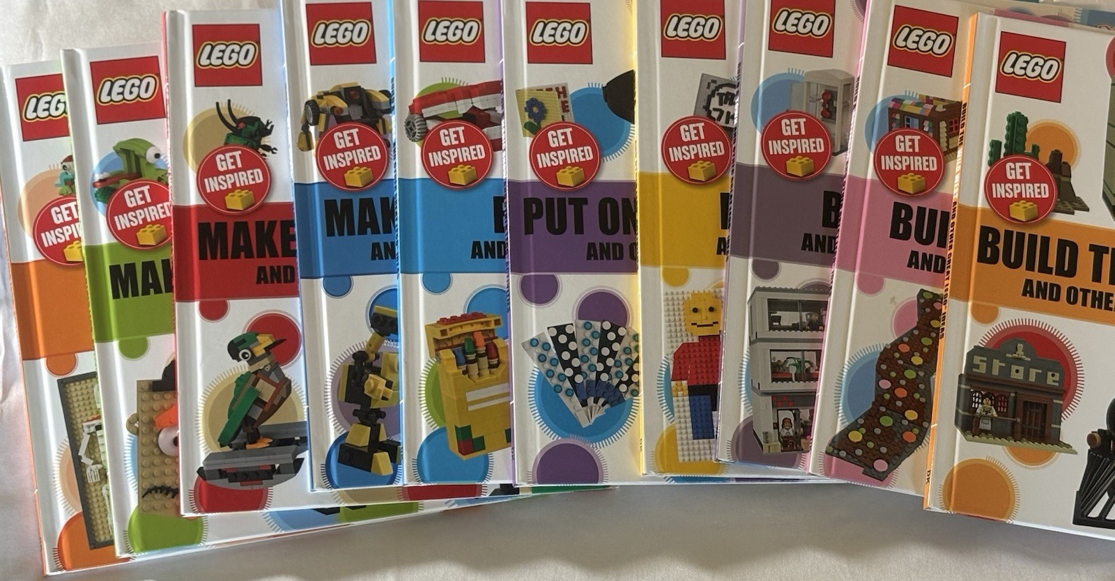 LEGO DK Building Ideas Hardcover Books 10 In The Set. Make A Mech Pirate Or Town