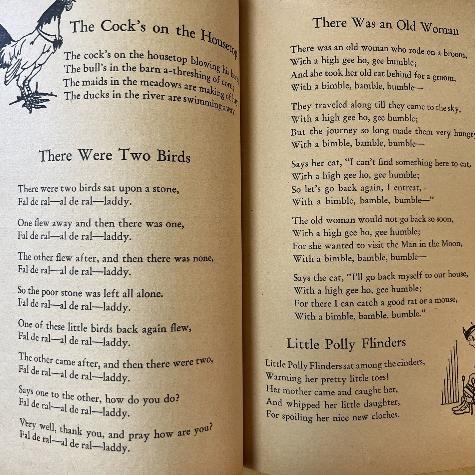 1936 Mother Goose Nursery Rhymes Illustrated Softcover 192 Pages Children’s Lit