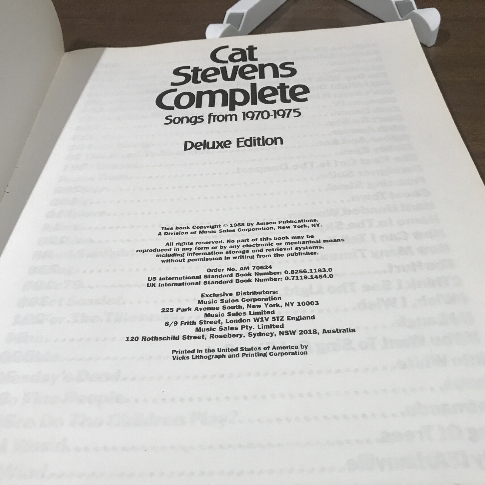 Cat Stevens Complete: Songs from 1970-1975 – 1988 Deluxe Ed. – Ex Cond 328 Pages