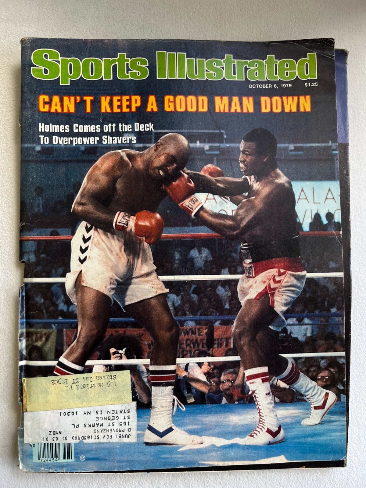 Sports Illustrated Magazine Vintage October 8, 1979 Holmes / Shavers
