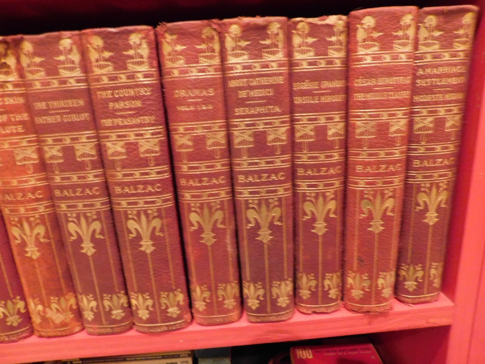 1901 15 Volumes ‘Honore de Balzac’ Illus. Book Lover Press Marbled Covers