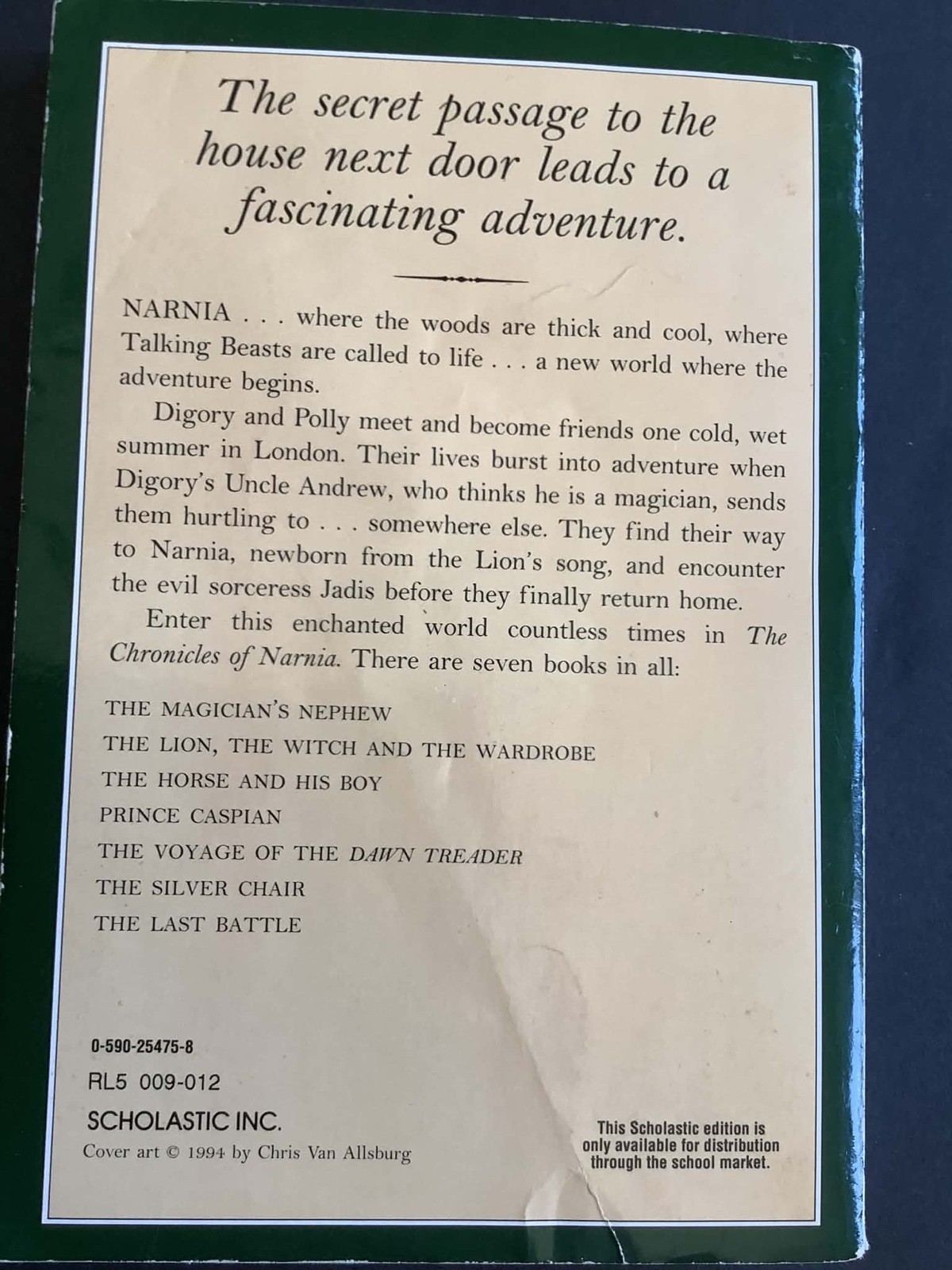 C.S. Lewis The Chronicals of Narnia 7 Book Collection Scholastic Paperback