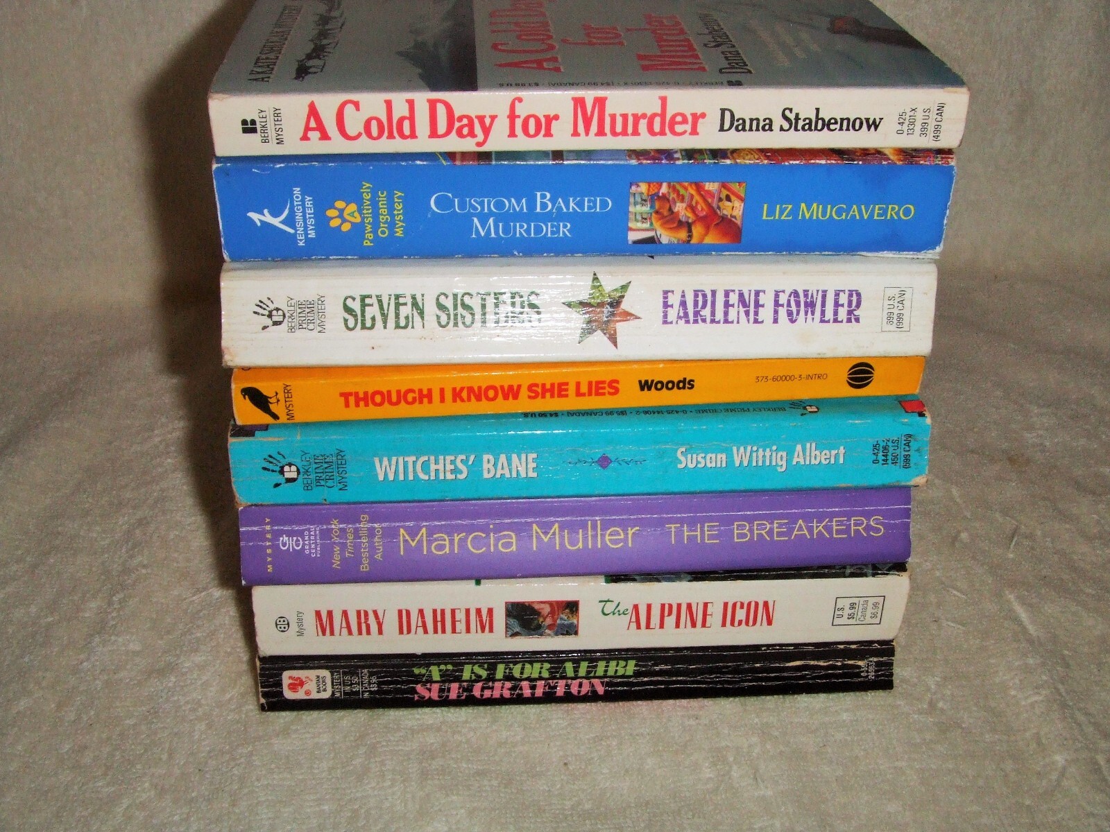 Lot Of 8 Assorted Cozy Mysteries ~ Mixed Authors ~ Used Paperbacks ~ j