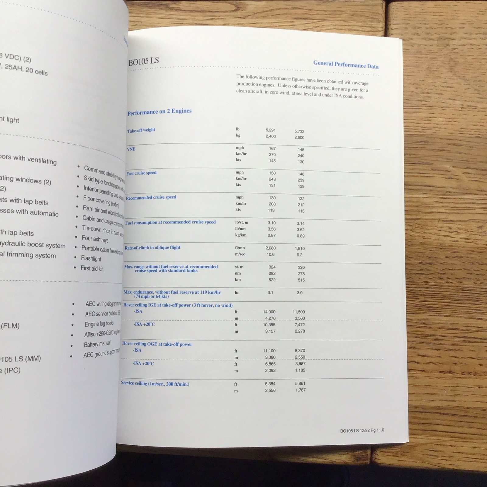 EUROCOPTER Helicopter Calendar Ec130 Ec135 BO105 – Photos SPECS Manual – MM6.48