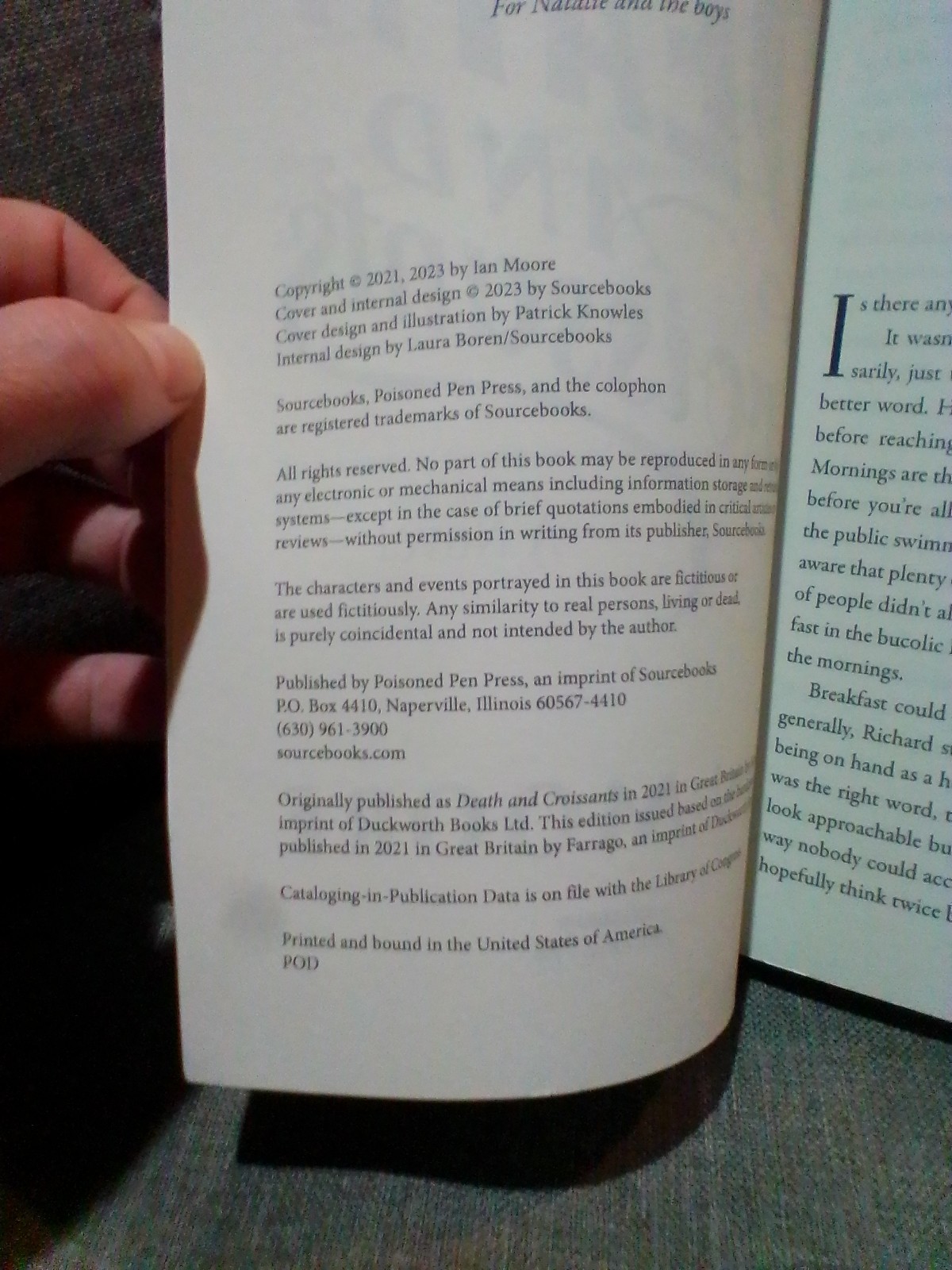 Death and Croissants by Ian Moore VERY GOOD