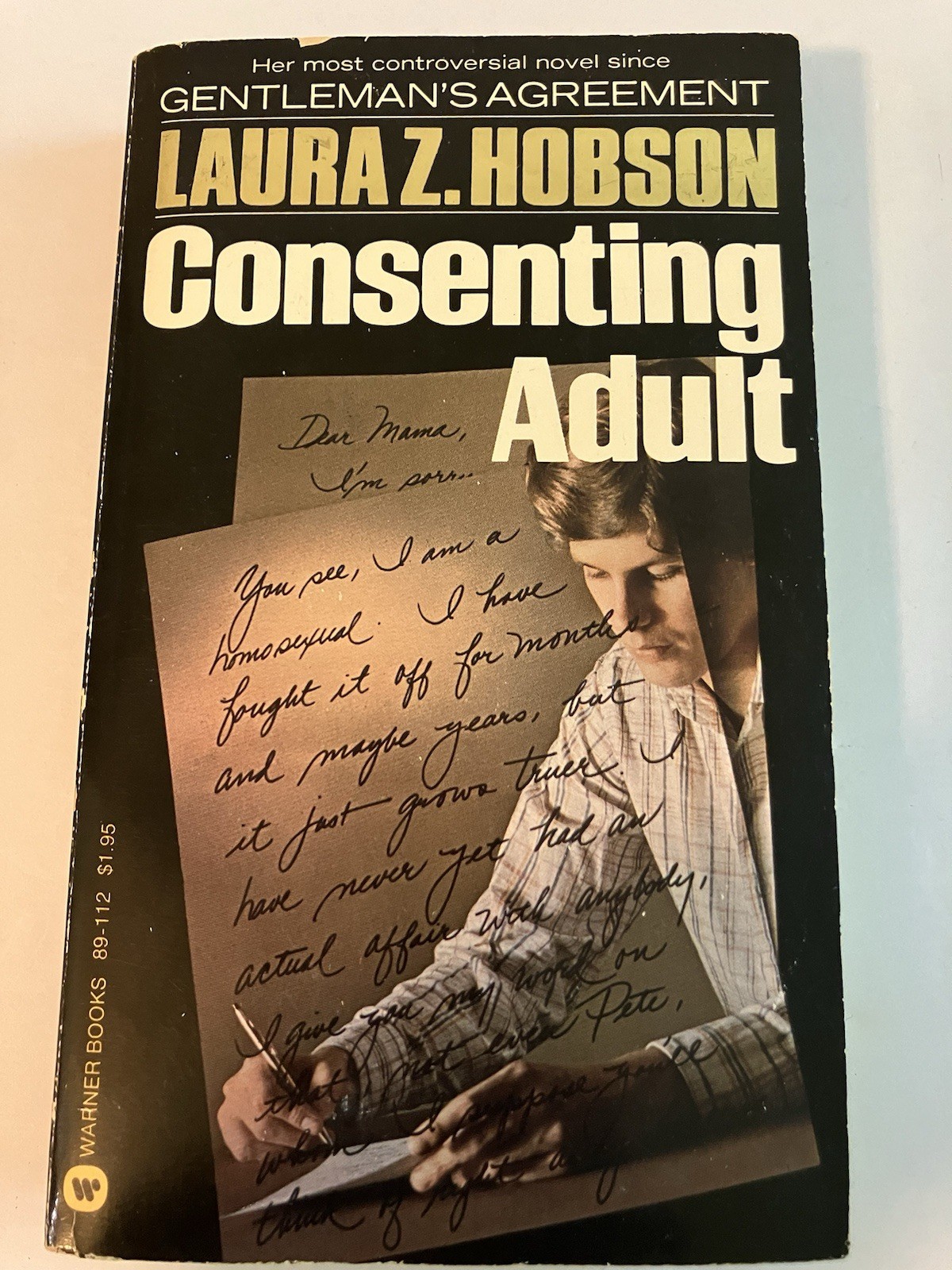 CONSENTING ADULT LAURA Z. HOBSON PB WARNER BOOKS 1976 LGBTQ PSYCHOLOGY FAMILY