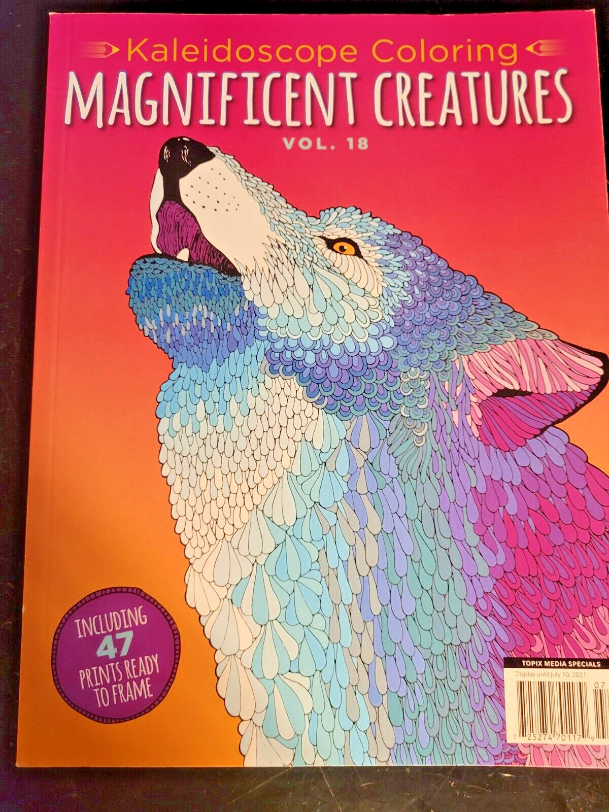 MAGNIFICENT CREATURES Vol 18 – Adult Coloring Book by TOPIX MEDIA – 47 PRINTS