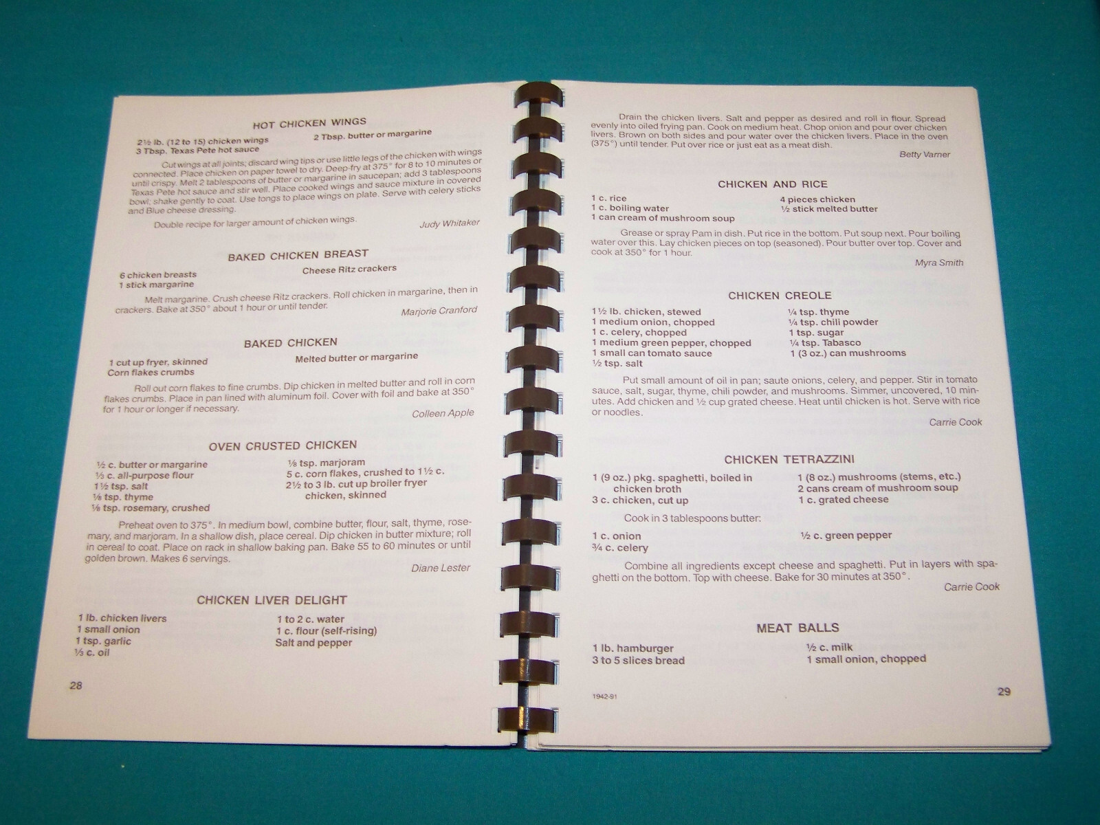 Denton Wesleyan Church Cookbook Denton, NC 1991 North Carolina