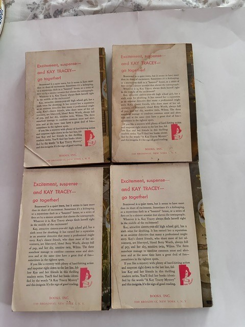Lot of 4 Vintage 1950’s Kay Tracey paperback mystery books- Frances K Judd