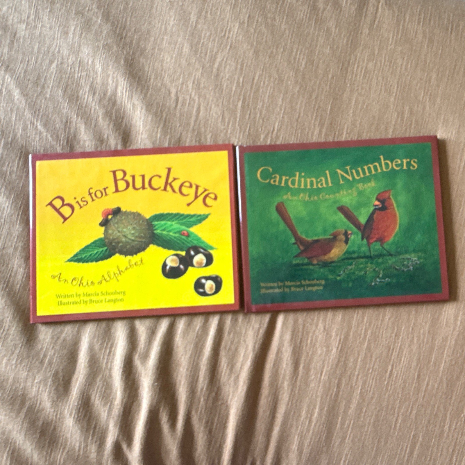 B Is for Buckeye + Cardinal Numbers HC Illustrated Lot 2 Ages 4-10 Brand New!!