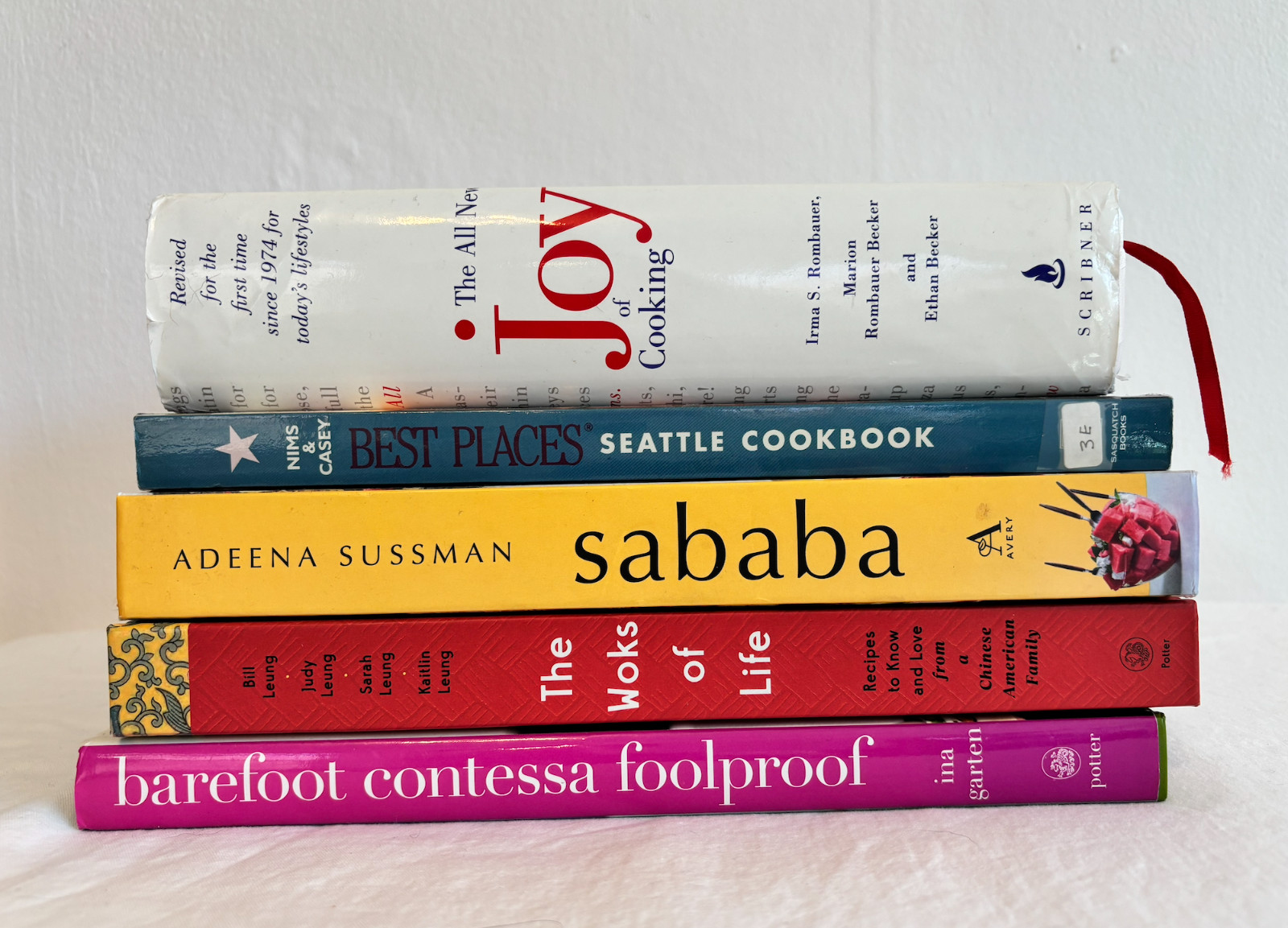 Lot Of 5 Cookbooks 4 hardcover. Great condition JOY OF COOKING & More