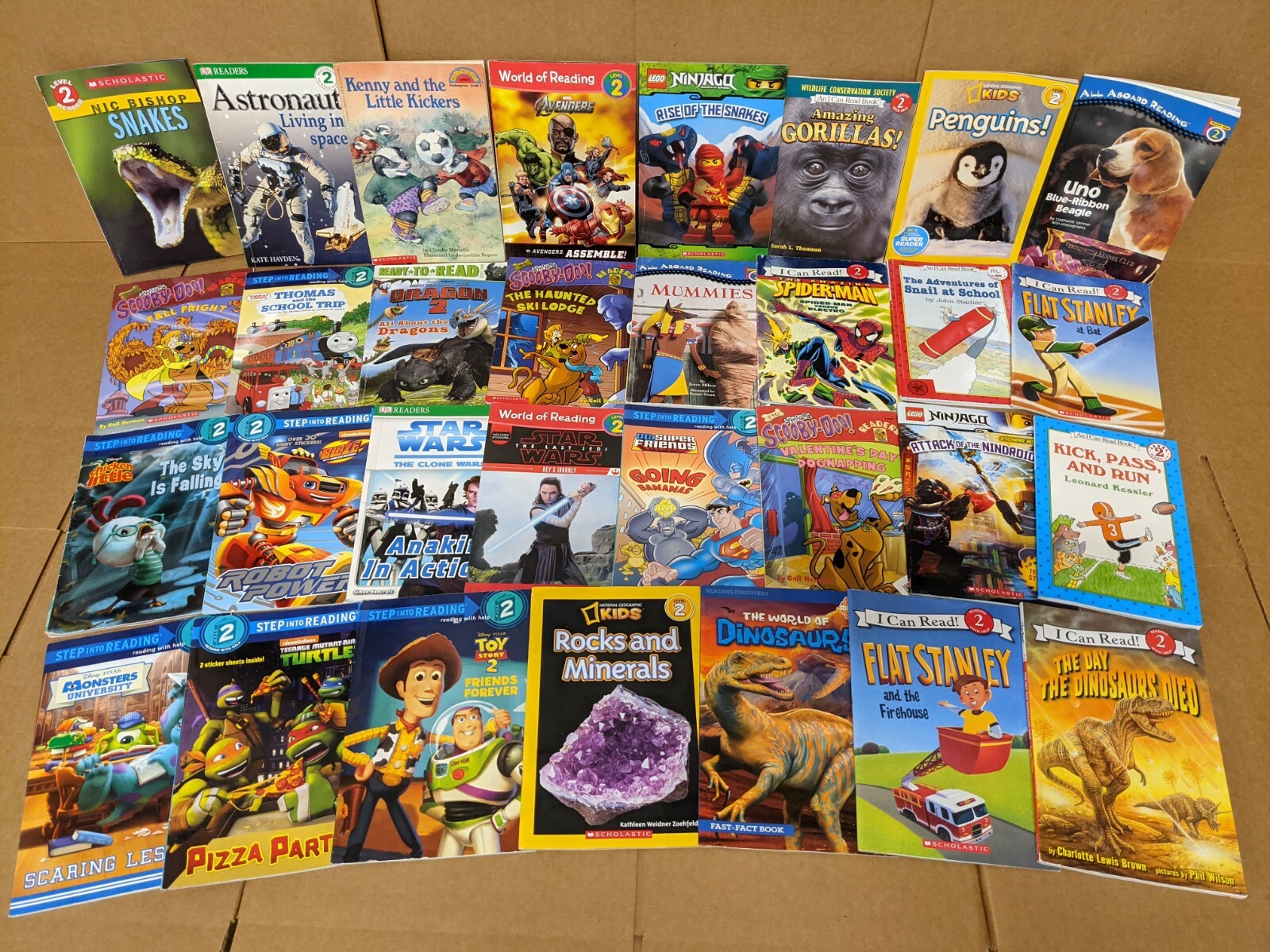 Lot of 10 Level 2~RL~Ready to-I Can Read-Step into Reading-Learn Read Books MIX