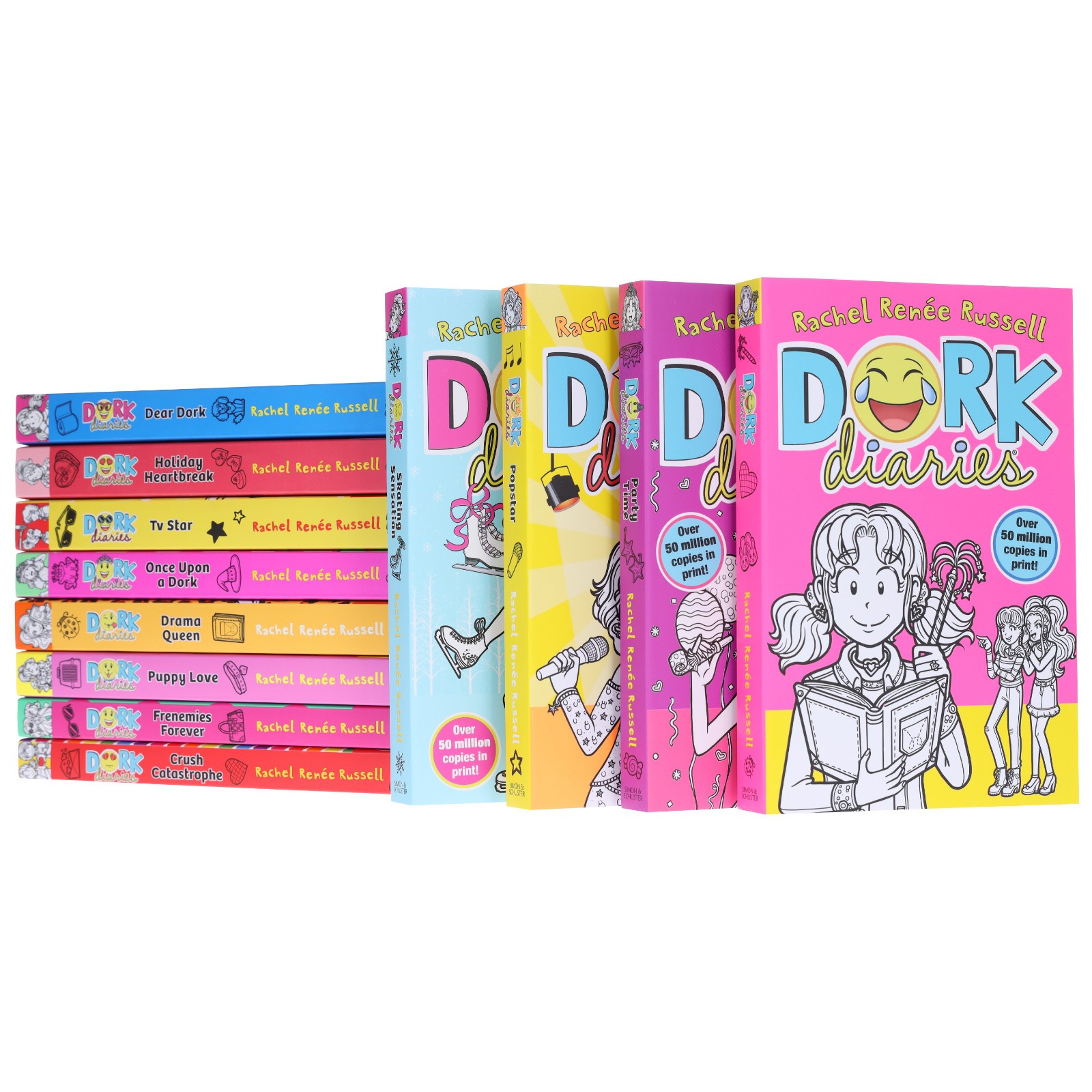 Dork Diaries Series (Vol. 1-12) By Rachel Renee Russell 12 Bks Set- Ages 9-14-PB