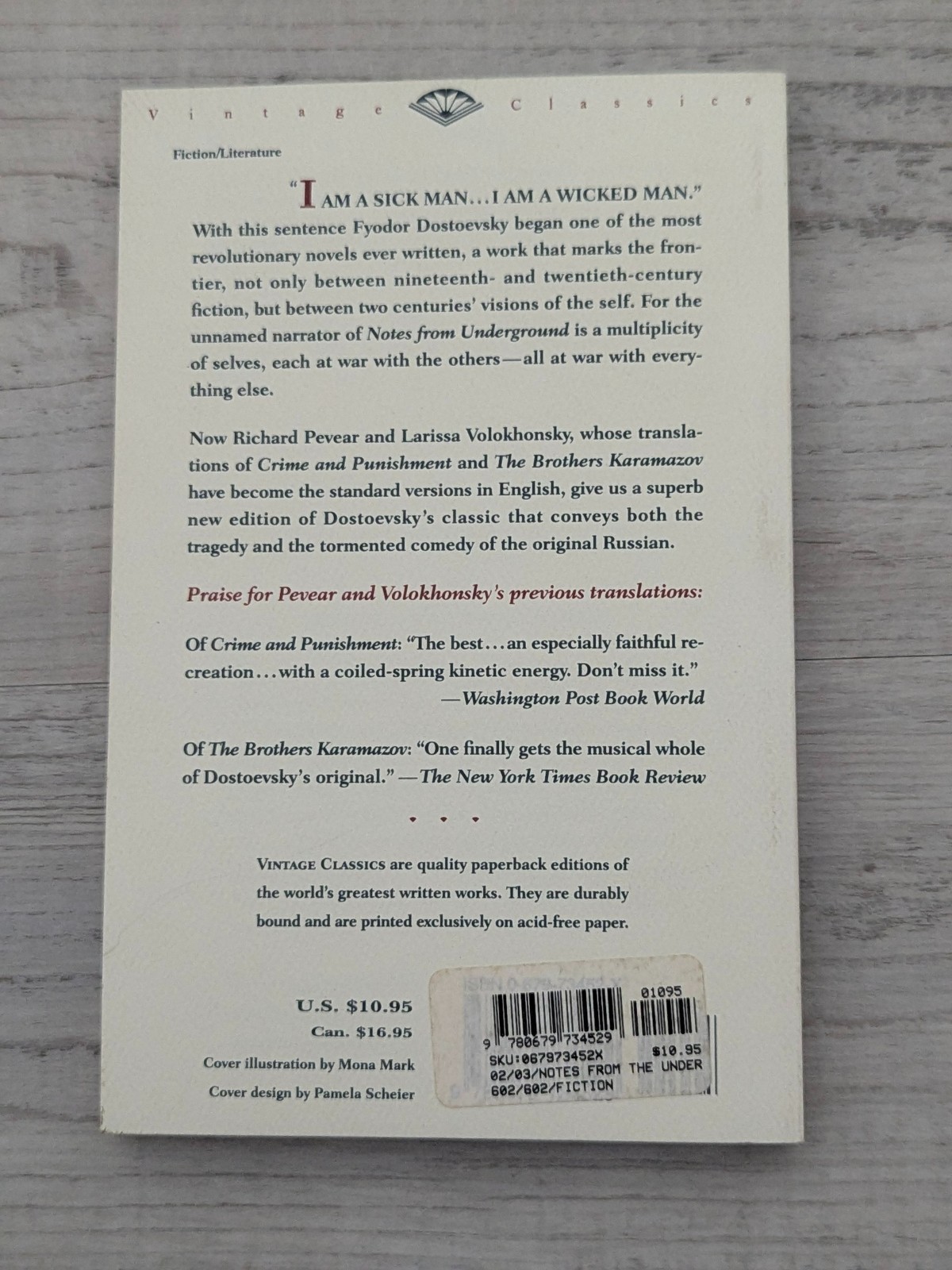 Notes from Underground; Fyodor Dostoevsky – PB/VG+