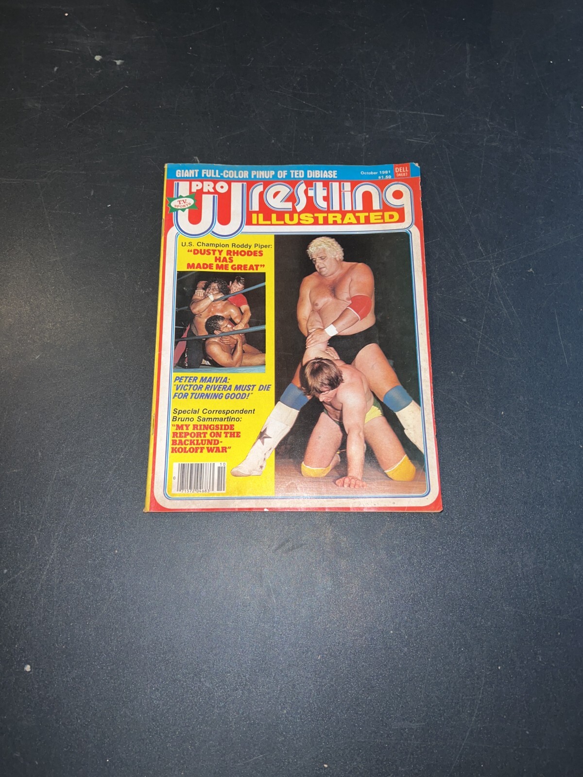 Pro Wrestler Illustrated Magazine October 1981 Dusty Rhodes Cover NWA Mid South
