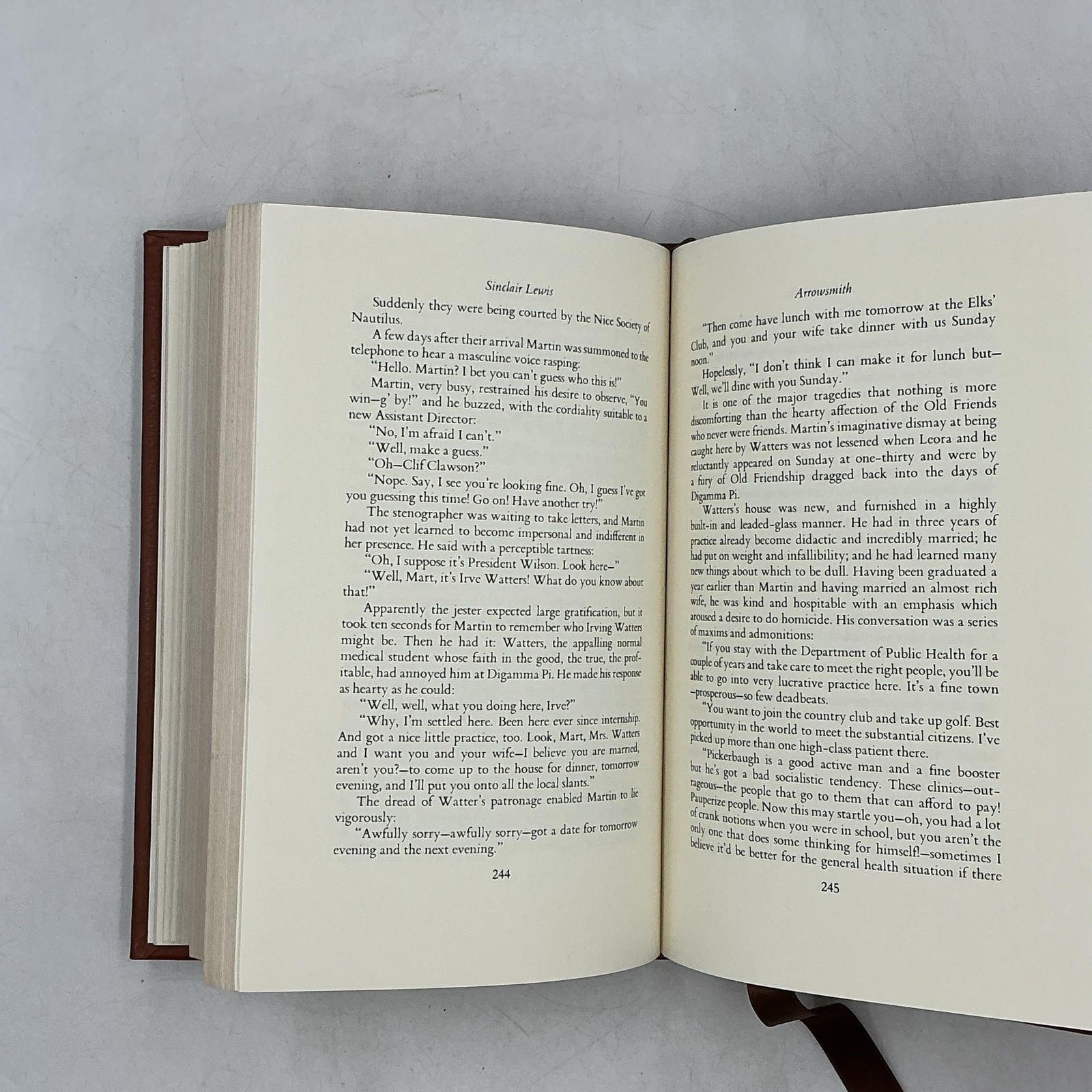 Arrowsmith Sinclair Lewis The Franklin Library 1975 Limited Ed Leather Brown