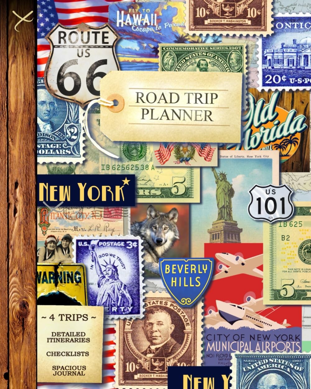 Road Trip Planner: Vacation Planner & Travel Journal / Diary for 4 Trips, wi…