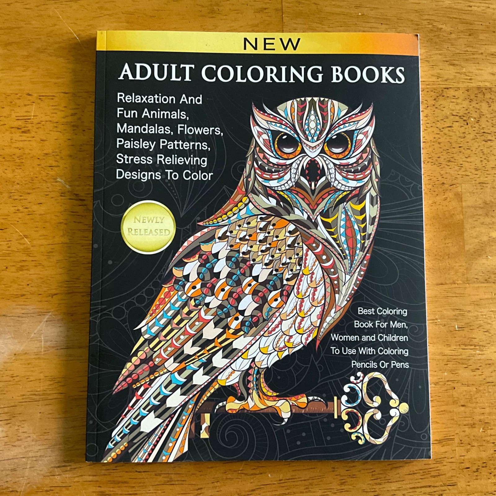 Adult Coloring Book : Stress Relieving Designs Animals, Mandalas, Flowers – New