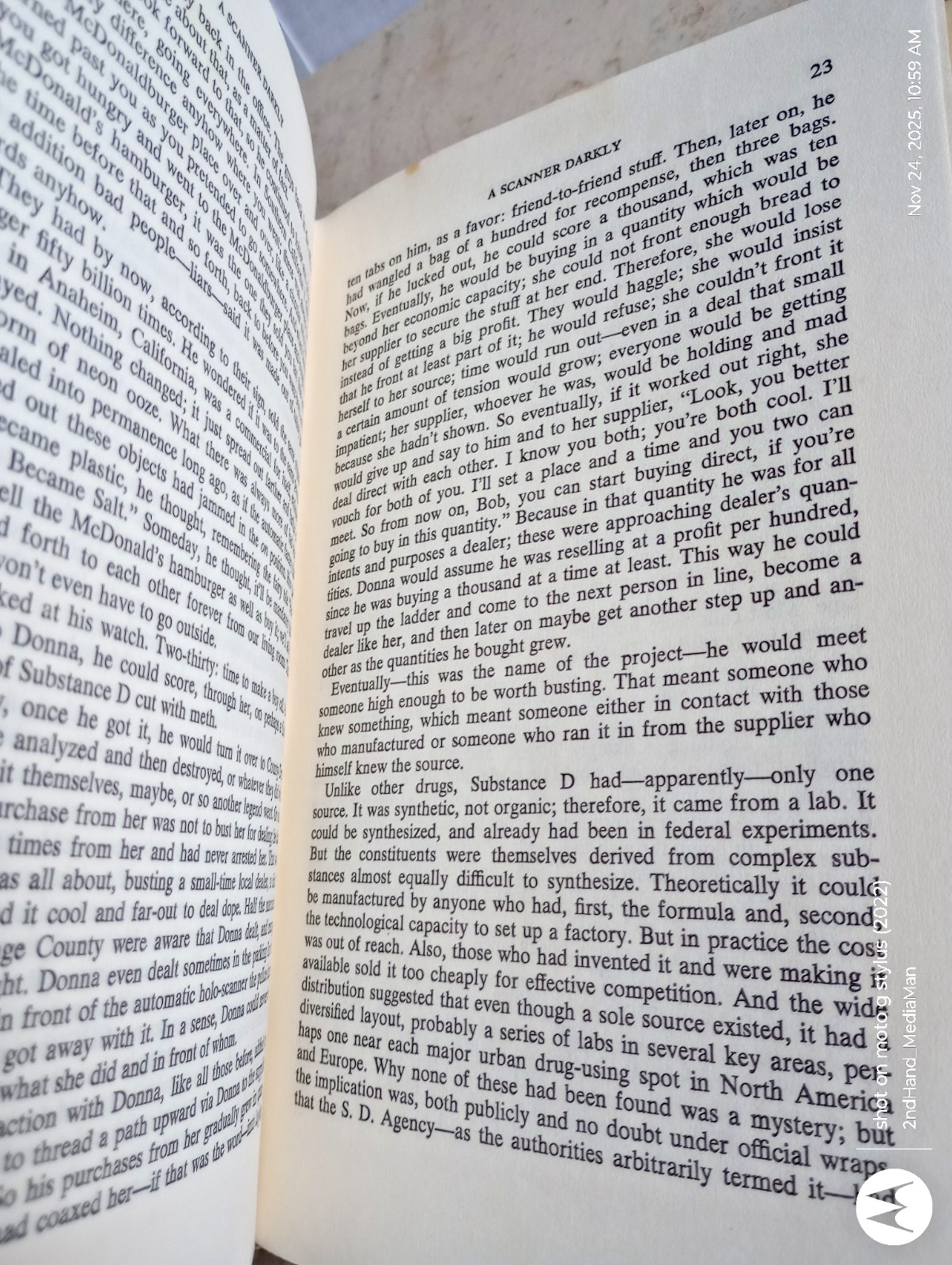 1977 FIRST ED.1STpt G51 A SCANNER DARKLY PHILIP DICK HC/HARDCOVER/DJ BOOK EX-LIB