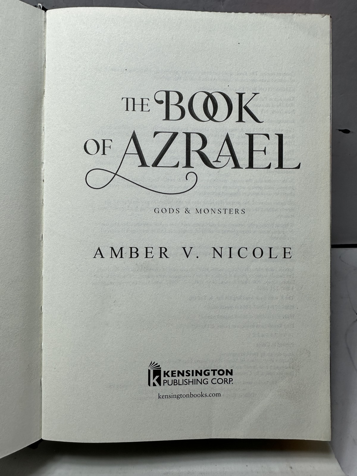 Book of Azrael: Deluxe Limited Edition by Amber V. Nicole 2025 Hardcover