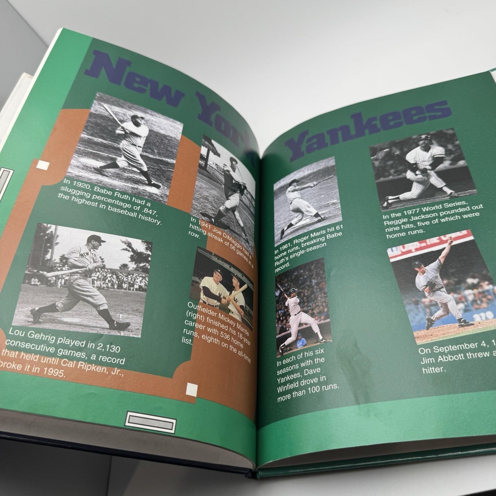 Lou Gehrig + New York Yankees Book MLB Baseball History ~ 2 Library Copy Books