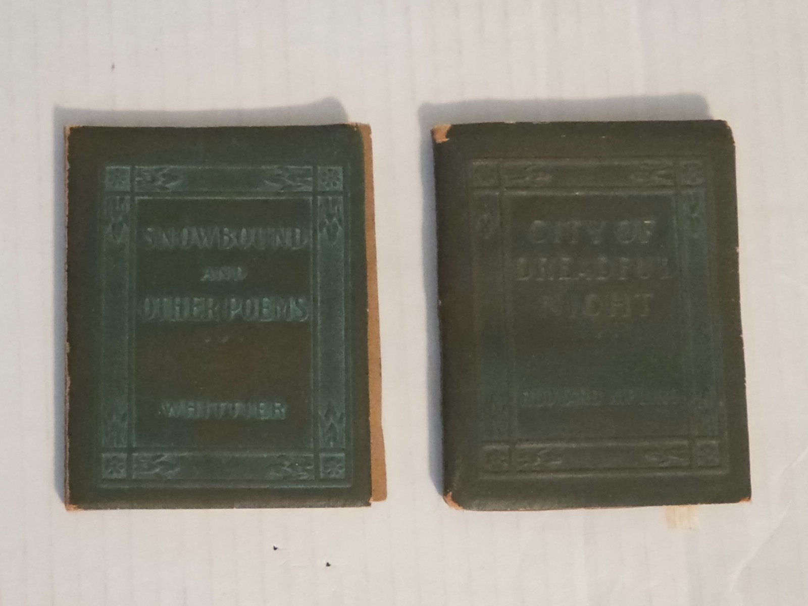Little Leather Library – Antique Books – City of Dreadful Night & Snowbound