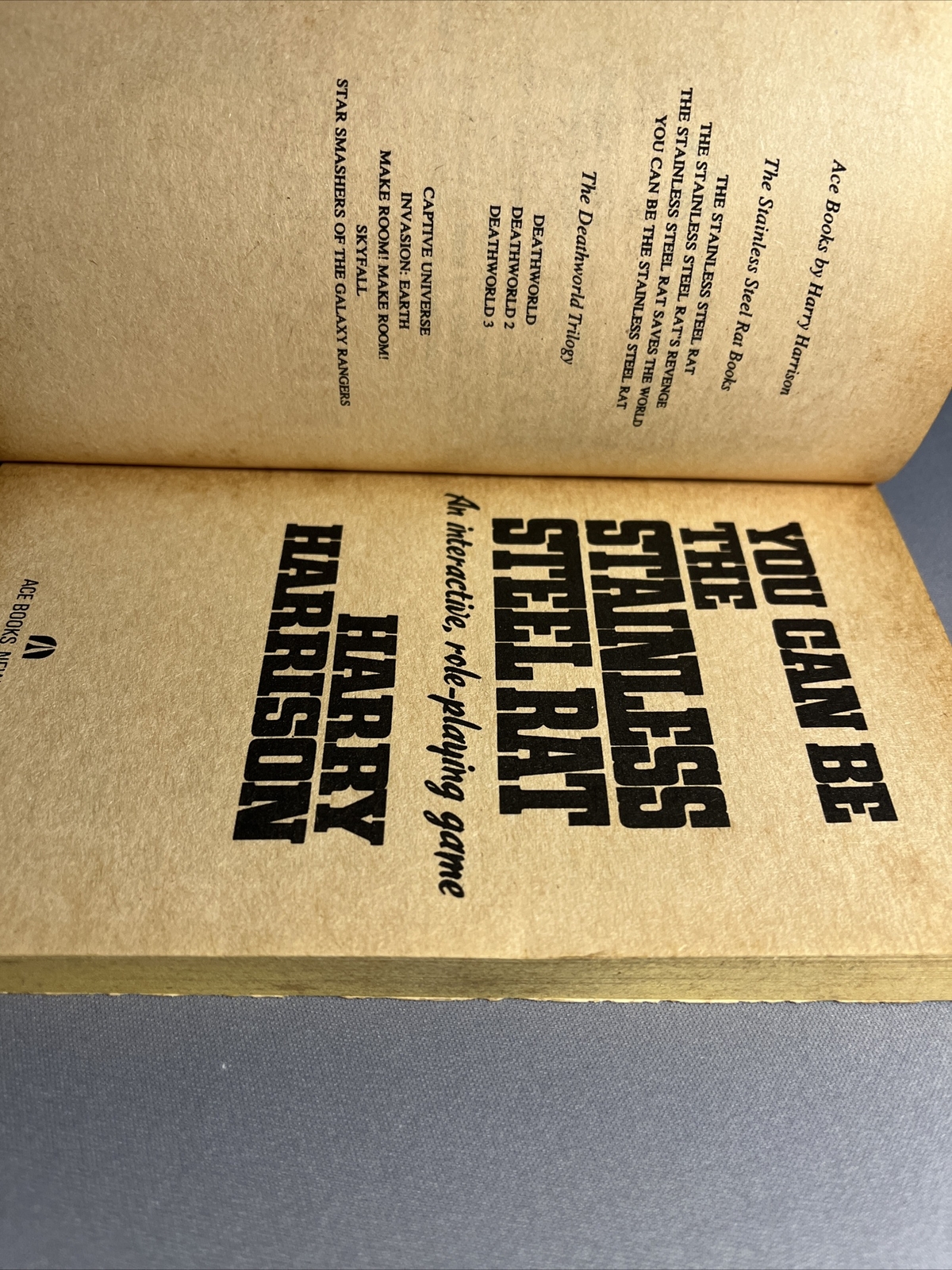 You Can Be The Stainless Steel Rat, A Role playing Adventure By Harry Harrison