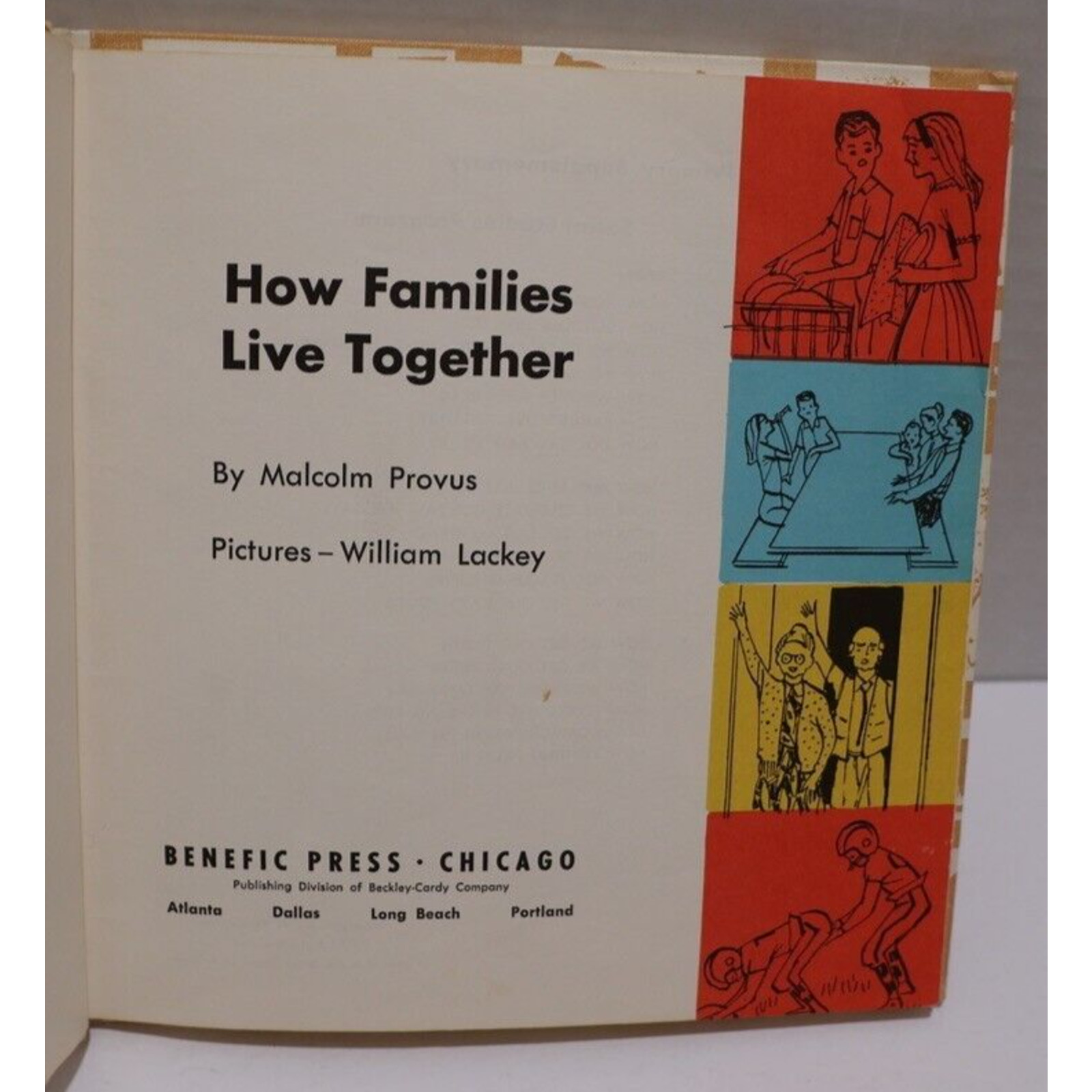 Benefic Press How Series Books Lot Of 3 Families Farm Map Vintage 1960s
