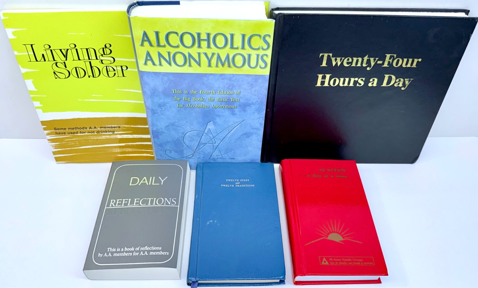 Alcoholics Anonymous AA Book Lot Big Book Twelve Steps and Traditions 24 Hours