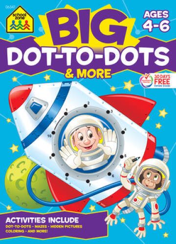 BIG Dot-to-Dots & More – Perfect Paperback By School Zone Staff – GOOD