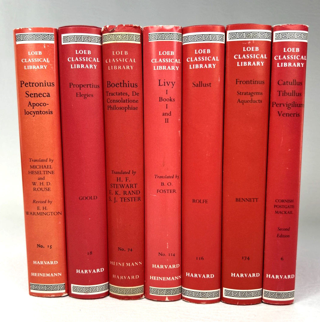 Loeb Classical Library Latin Authors 7 Vol Set Livy Petronius Sallust Harvard HC