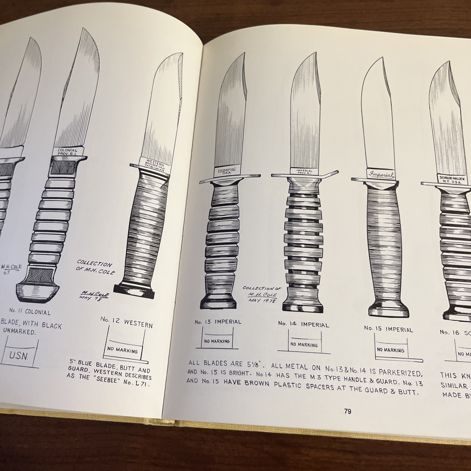 U.S. Military Knives Bayonets & Machetes Book III by M.H. Cole 4th Printing 1987