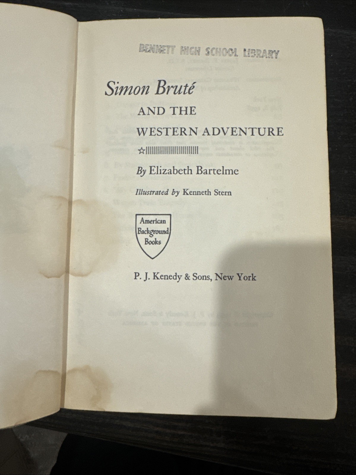 Simon Brute and the Western Adventure by Elizabeth Bartelme